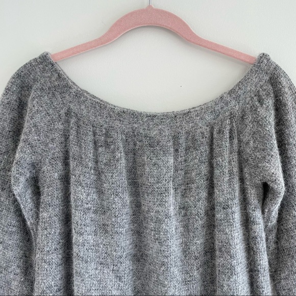 HOST PICK Ecru Lab Soft Wool Blend Off Shoulder Option Sweater Dress - Picture 2 of 15